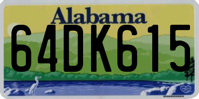 AL license plate 64DK615