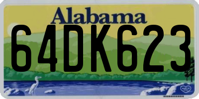 AL license plate 64DK623