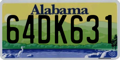 AL license plate 64DK631