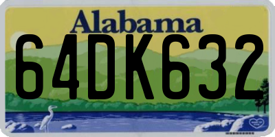 AL license plate 64DK632