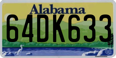 AL license plate 64DK633