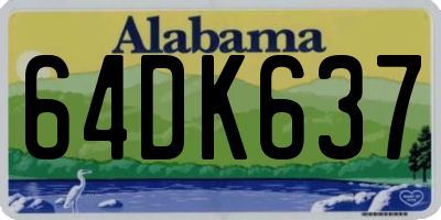 AL license plate 64DK637