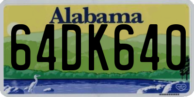 AL license plate 64DK640