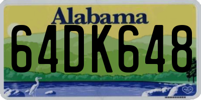 AL license plate 64DK648