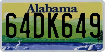 AL license plate 64DK649