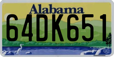 AL license plate 64DK651