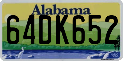 AL license plate 64DK652