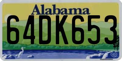 AL license plate 64DK653