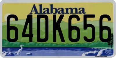 AL license plate 64DK656
