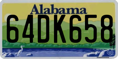 AL license plate 64DK658