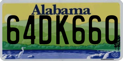 AL license plate 64DK660