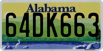 AL license plate 64DK663