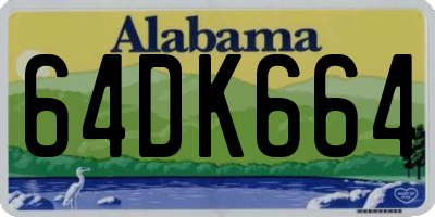 AL license plate 64DK664