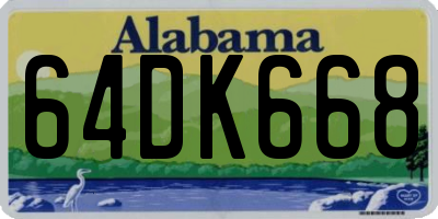 AL license plate 64DK668