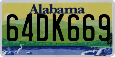AL license plate 64DK669