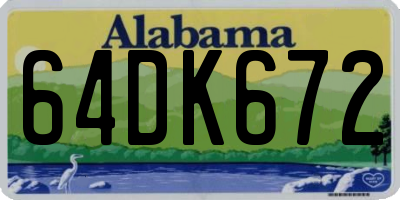 AL license plate 64DK672