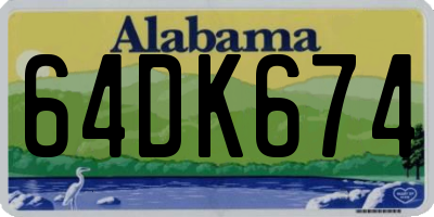 AL license plate 64DK674