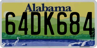 AL license plate 64DK684