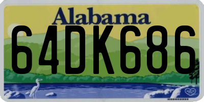 AL license plate 64DK686