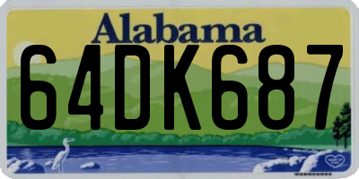 AL license plate 64DK687
