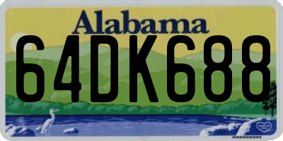 AL license plate 64DK688