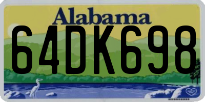 AL license plate 64DK698