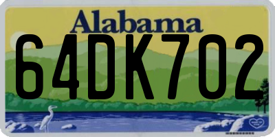AL license plate 64DK702