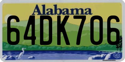 AL license plate 64DK706