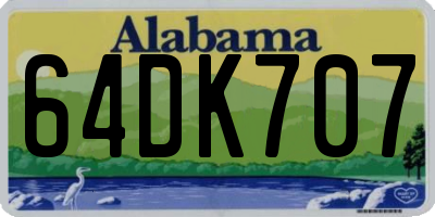AL license plate 64DK707