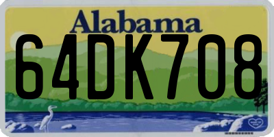 AL license plate 64DK708