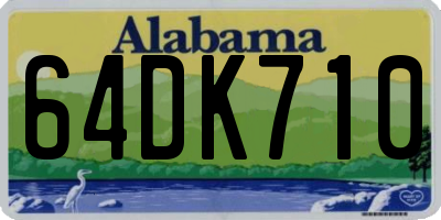 AL license plate 64DK710