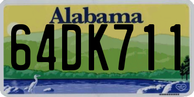 AL license plate 64DK711