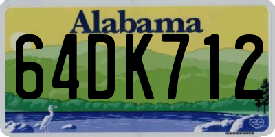 AL license plate 64DK712