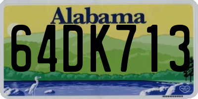 AL license plate 64DK713