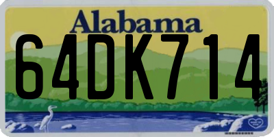 AL license plate 64DK714