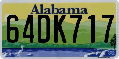 AL license plate 64DK717