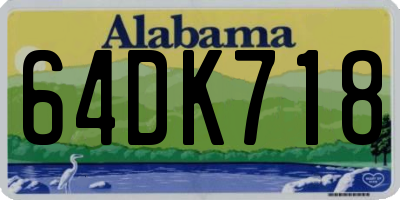 AL license plate 64DK718