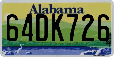 AL license plate 64DK726