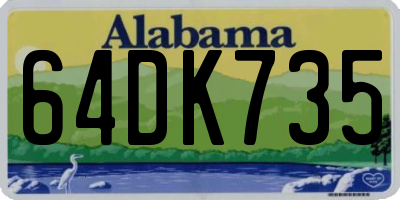 AL license plate 64DK735