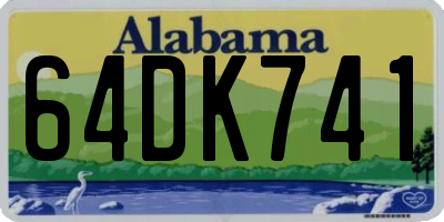 AL license plate 64DK741