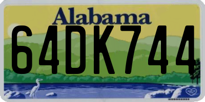 AL license plate 64DK744