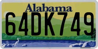 AL license plate 64DK749