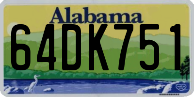 AL license plate 64DK751