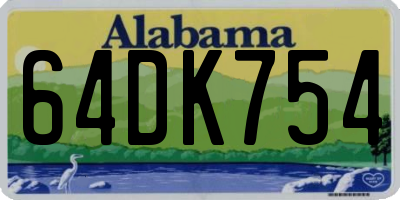 AL license plate 64DK754