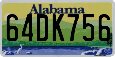 AL license plate 64DK756