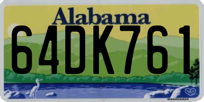 AL license plate 64DK761