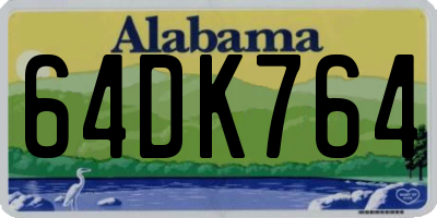 AL license plate 64DK764