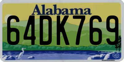 AL license plate 64DK769
