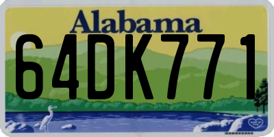 AL license plate 64DK771