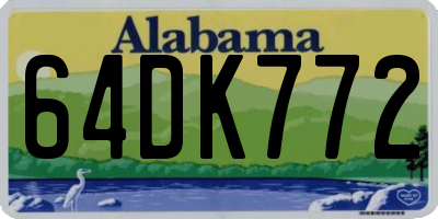 AL license plate 64DK772
